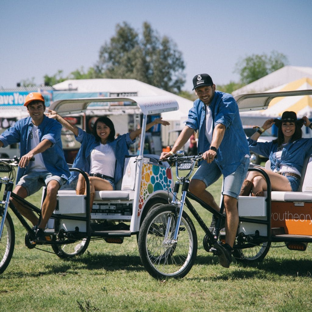 Brand Activation at a Music Festival, Part of a Guerrilla Marketing Product Sampling Strategy